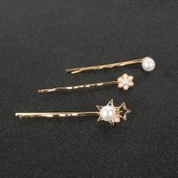Étoiles En Alliage Simple Incrusté De Perles Mot Clip Épingle À Cheveux Coréen Doux Accessoires De Cheveux En Gros main image 3