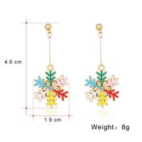 Wholesale Christmas Series Fashion Alloy Oil Dripping Snowflake Earrings main image 3
