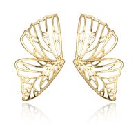 Grenz Überschreitende Neue Schmetterlings Ohrringe Übertriebene Persönlichkeit Schmetterlings Legierung Metall Hohle Ohrringe sku image 3