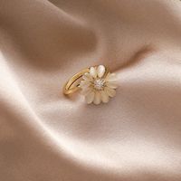 Butterfly Flower Ring Fashion Forest Adjustable Opal Index Finger Ring Wholesale main image 6