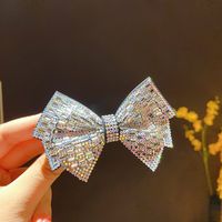 Zircon Three-dimensional Bow Hairpin New Retro Card Hairpin Bangs Clip Wholesale main image 3