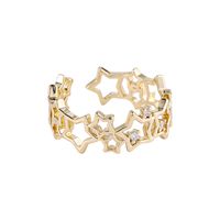 Micro Inlaid Retro Star Ring Five-pointed Star Fashion Index Finger Ring Opening Ring Wholesale main image 6