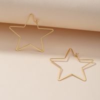 Fashion Jewelry 1 Pair Of Metal Line Five-star Earrings Wholesale main image 3
