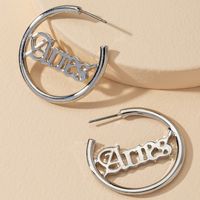 Popular Gothic Alphabet Alloy Earrings Hot Selling Wholesale main image 4