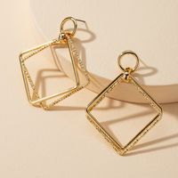 Popular New 1 Pair Of Metal Texture Geometric Earrings Wholesale main image 3
