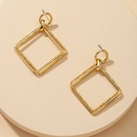 Popular New 1 Pair Of Metal Texture Geometric Earrings Wholesale main image 4