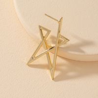 Popular New 1 Pair Of Metal Five-star Geometric Earrings Wholesale main image 4