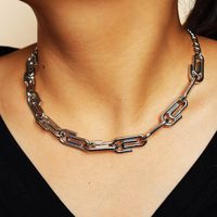 Fashion New Paper Clip Chain Alloy Hot Sale Necklace For Women Wholesale main image 2