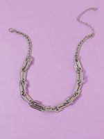 Fashion New Paper Clip Chain Alloy Hot Sale Necklace For Women Wholesale main image 6