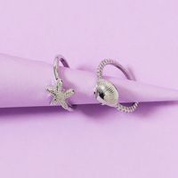 Starfish Shell Ring Set Popular Summer Popular Holiday Earrings Wholesale main image 2
