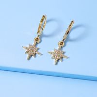 Popular New Eight-pointed Star Diamond Earrings Wholesale main image 3