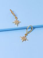 Popular New Eight-pointed Star Diamond Earrings Wholesale main image 4