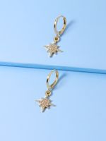 Popular New Eight-pointed Star Diamond Earrings Wholesale main image 5