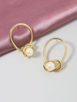Popular New Metal Line Pearl Hot Selling Earrings Wholesale main image 3