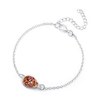 Hot Sale Silver Water Drop Resin Natural Stone Christmas Lucky Bracelet Jewelry sku image 4