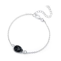 Hot Sale Silver Water Drop Resin Natural Stone Christmas Lucky Bracelet Jewelry sku image 6