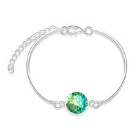 Fashion Hot-saling New Silver Round Multicolor Mermaid Love-shaped Bracelet Jewelry Wholesale sku image 3