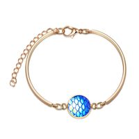 Fashion Hot-saling New Silver Round Multicolor Mermaid Love-shaped Bracelet Jewelry Wholesale sku image 7