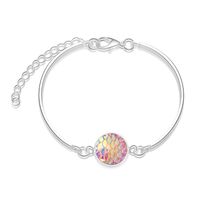Fashion Hot-saling New Silver Round Multicolor Mermaid Love-shaped Bracelet Jewelry Wholesale sku image 1