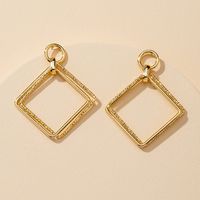 Popular New 1 Pair Of Metal Texture Geometric Earrings Wholesale sku image 1