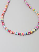 Fashion New Colorful Soft Clay Alloy Necklace For Women Hot Sale Wholesale sku image 1