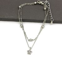 Fashion Jewelry Supply Wholesale Cute Peach Heart Love Double Anklet sku image 2