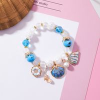 Koreanische Version Von Sweet Shell Ocean Style Keramik Armband Frischer Kristall Glasur Bunte Perlen Hand Ornamente Damen Schmuck Armband sku image 1