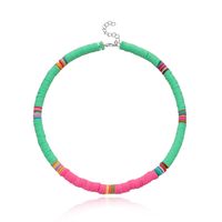 Fashion Casual Style Colored Soft Ceramic Choker Necklace Fashion 6mm Disc Necklace Wholesale Nihaojewelry sku image 3
