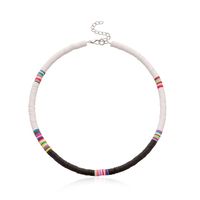 Fashion Casual Style Colored Soft Ceramic Choker Necklace Fashion 6mm Disc Necklace Wholesale Nihaojewelry sku image 4