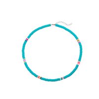 Fashion Casual Style Colored Soft Ceramic Choker Necklace Fashion 6mm Disc Necklace Wholesale Nihaojewelry sku image 6