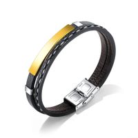 Titanium&stainless Steel Fashion Geometric Bracelet  (steel Models) Nhop2747-steel-models sku image 2