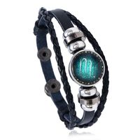 Leather Fashion Geometric Bracelet  (aries) Nhpk2048-aries sku image 8