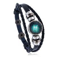 Leather Fashion Geometric Bracelet  (aries) Nhpk2048-aries sku image 12
