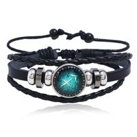 Leather Fashion Geometric Bracelet  (aries) Nhpk2027-aries sku image 9