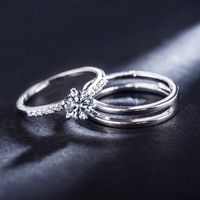 Europäischer Und Amerikanischer Neuer Zweilagiger Kombinierter Diamant Ring, Stilvolle Persönlichkeit, Teilbarer Ring, Roter Apfels Chmuck 115334 sku image 5