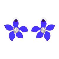 Jujia Neue Blumen Ohrringe Europäische Und Amerikanische Persönlichkeit 5 Farben Optionale Ohrringe Fabrik Direkt Verkauf Grenz Überschreiten Der E-commerce sku image 3