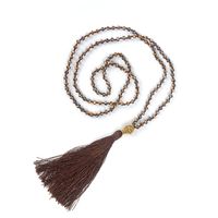 Collier Micro Billes De Verre Bohème Gland Tête De Bouddha Pendentif Vintage Bijoux Mode Européenne Et Américaine sku image 5