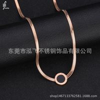 Titanium&stainless Steel Korea Geometric Necklace  (rose Alloy) Nhhf0639-rose-alloy sku image 1