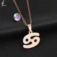 Titanium&stainless Steel Simple Geometric Necklace  (aries) Nhhf0504-aries sku image 4