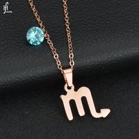 Titanium&stainless Steel Simple Geometric Necklace  (aries) Nhhf0504-aries sku image 8