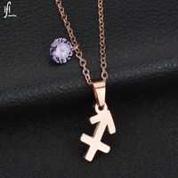 Titanium&stainless Steel Simple Geometric Necklace  (aries) Nhhf0504-aries sku image 9