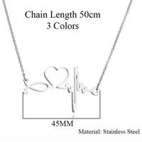 Titanium&stainless Steel Korea Geometric Necklace  (steel Color) Nhhf0111-steel-color sku image 1