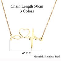 Titanium&stainless Steel Korea Geometric Necklace  (steel Color) Nhhf0111-steel-color sku image 2