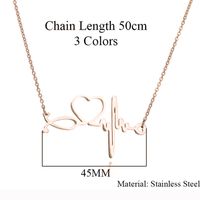 Titanium&stainless Steel Korea Geometric Necklace  (steel Color) Nhhf0111-steel-color sku image 3
