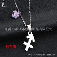 Titanium&stainless Steel Korea Geometric Necklace  (aries) Nhhf0073-aries sku image 9