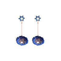 Alloy Fashion Flowers Earring  (blue-1) Nhqd5349-blue-1 sku image 1