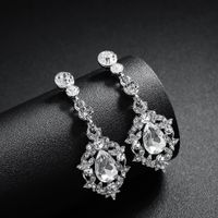 Luxus Funkelnde Ohrringe, Wunderschöne Strass Ohrringe, Braut Hochzeits Accessoires, Europäische Und Amerikanische Mode Accessoires, Direkt Vertrieb sku image 1