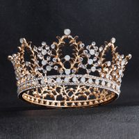 Nouveau Cycle De Mariée Couronne Européen Et Américain Style Baroque Strass Couronne De Mariage Robe Robe Coiffe Gâteau Couronne sku image 3