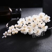 Beads Fashion Flowers Hair Accessories  (white) Nhhs0222-white sku image 1