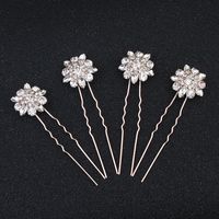 Imitated Crystal&cz Fashion Geometric Hair Accessories  (rose Alloy) Nhhs0183-rose Alloy sku image 2